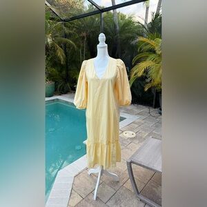 A New Day Yellow Smocked Tiered Sundress